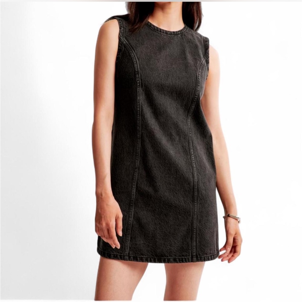 Abercrombie & Fitch Black Denim Dress